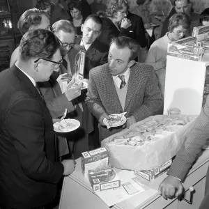 Heritage Images Print: Sampling Chicken Patties, 1961 Heritage Images Print: Sampling Chicken Patties, 1961