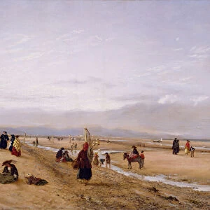 On The Sands At Rhyl, North Wales, 1856. Creator: Hopkins Horsley Hobday Horsley