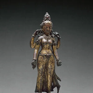 Sarasvati, Goddess of Wisdom, Holding a Book and a Water Pot, 10th century