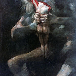 Saturn Devouring one of his Children, 1821-1823. Artist: Francisco Goya