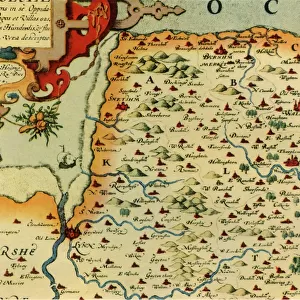 Saxtons Map of Norfolk, 1574, (1944). Creator: Christopher Saxton