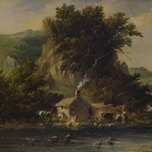 Scene in Dovedale, Derbyshire, 1836, (1938). Artist: Alfred Vickers