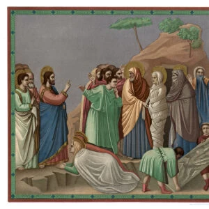 Scenes from the Life of Christ: Raising of Lazarus, 1304-1305 (1870). Artist: Franz Kellerhoven