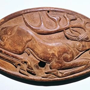 Scythian wooden facing of a saddle-arch, 5th century BC