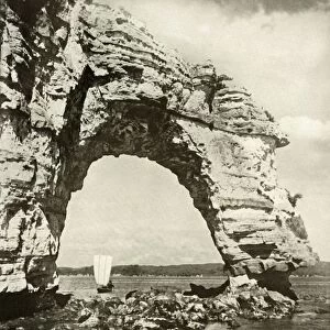 A Sea-Worn Arch at Matsushima, 1910. Creator: Herbert Ponting