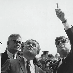 Seamans, von Braun and President Kennedy at Cape Canaveral, Florida, USA, 1963