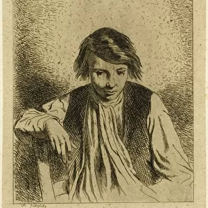 Seated Boy, n. d. Creator: Charles Emile Jacque