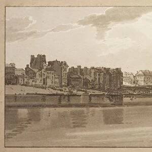 A Selection of Twenty of the Most Picturesque Views in Paris: View of Pont de la Tournelle