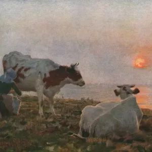 Le Coucher du Soleil, c1897, (c1930). Créateur : Adrian Stokes. Le Coucher du Soleil, c1897, (c1930). Créateur : Adrian Stokes.