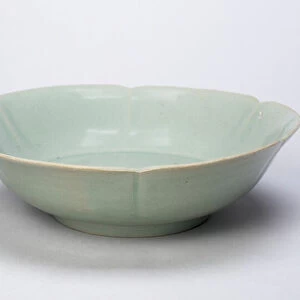 Shallow Foliate Bowl, Korea, Goryeo dynasty (918-1392), 12th century. Creator: Unknown