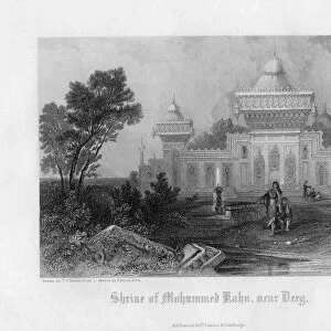 Shrine of Mohummed Kahn, near Deeg, Rajasthan, India, mid 19th century. Artist: E Finden