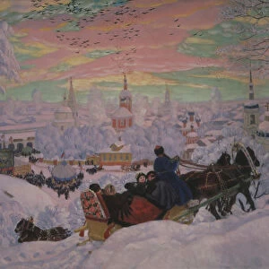 Shrovetide, 1916. Artist: Kustodiev, Boris Michaylovich (1878-1927)