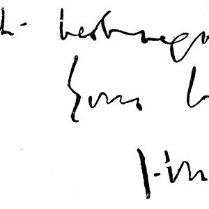 Signature of JM Barrie (1860-1937), Scottish playwright and novelist. Artist: JM Barrie