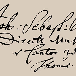 Signature of Johann Sebastian Bach