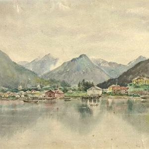 Sitka from the Islands, Showing Russian Castle, 1888. Creator: Theodore J. Richardson