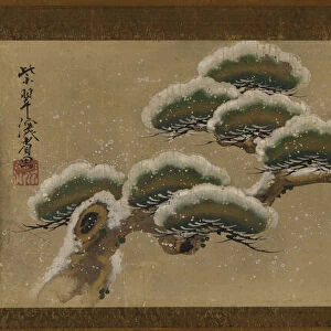 Snow-laden Pine Boughs, Edo period, 18th century. Creator: Ogata Kenzan