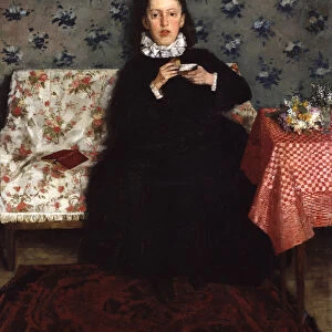 On the Sofa, 1872. Artist: Trubner, Heinrich Wilhelm (1851-1917)