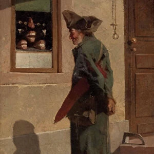 Soldier At The Denture Shop. Artist: Schalck, Adam Ernst (1827-1865)