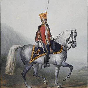 Soldier of the Life-Guards Hussar Regiment, 1817-1824. Artist: Sauerweid, Alexander Ivanovich (1783-1844)