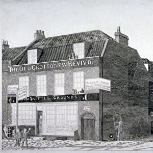 South-east view of the Grotto Inn, St Georges Street, Southwark, London, 1825. Artist