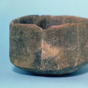 Squared mouth vessel. It comes from the grave-2, Bovila Madurell (San Quirze del Valles)