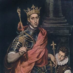 St. Louis King of France with a Page, c1590. Artist: El Greco