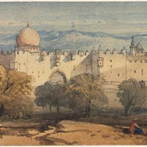 St. Stephens Gate, Jerusalem, c. 1860. Creator: Richard Principal Leitch (British, 1844-1865)