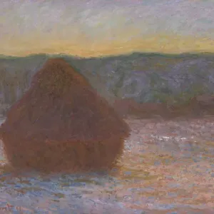 Stack of Wheat Print, Thaw, Sunset 1890/91