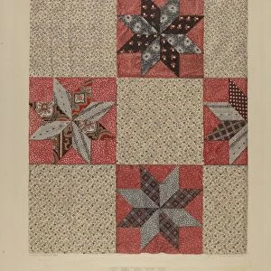 Star Design Comforter, c. 1937. Creator: Lloyd Charles Lemcke