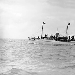 The steam yacht Yvonne under way, 1913. Creator: Kirk & Sons of Cowes