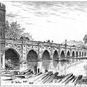 Stratford bridge, Stratford-upon-Avon, Warwickshire, 1885. Artist: Edward Hull