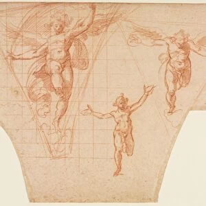 Three Studies of Angels for a Pendentive (recto);Studies for Christ Meeting His Mother…