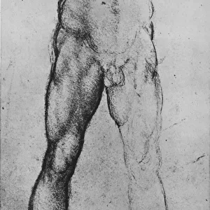 Study of the Lower Half of a Nude Man Facing to the Front, c1480 (1945). Artist: Leonardo da Vinci