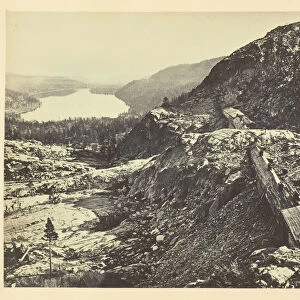 Summit of Sierra Nevada, Snow Sheds in Foreground, Donner Lake in the Distance, C. P. R