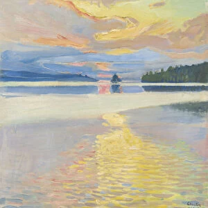 Sunset over Lake Ruovesi