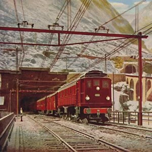 Swiss Express Leaving The Great St. Gotthard Tunnel, 1926