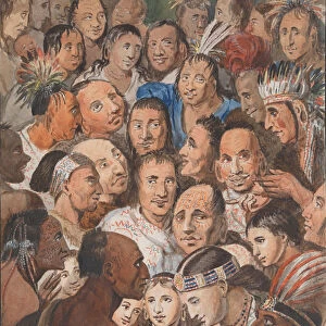 Tableau of Indian Faces, 1811-ca. 1813. Creator: John Lewis Krimmel