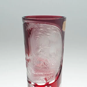 Tall Beaker, Bohemia, c. 1850 / 75. Creator: Bohemia Glass