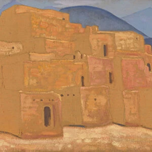 Taos Pueblo, New Mexico, ca 1921. Artist: Roerich, Nicholas (1874-1947)