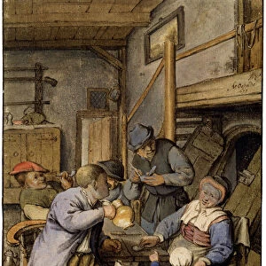 In a Tavern, 1677. Artist: Adriaen van Ostade