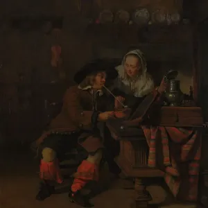 Tavern Scene Print, 18th Century Engraving Tavern Scene Print, 18th Century Engraving