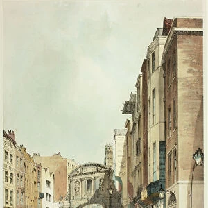 Temple Bar from The Strand, plate 22 from Original Views of London as It Is, 1842