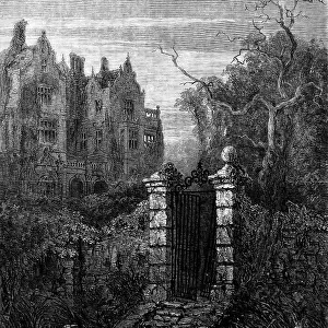 "The Haunted House" - drawn by S. Read, 1854. Creator: W. J. Linton. "The Haunted House" - drawn by S. Read, 1854. Creator: W. J. Linton