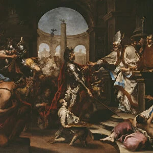 Theodosius Repulsed from the Church by Saint Ambrose, 1700 / 10