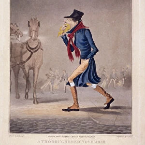 A thoroughbred November and London particular, 1827. Artist: George Hunt