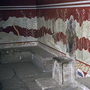 The throne room of the Minoan royal palace at Knossos, c. 21st -14th century BC