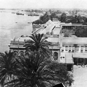 The Tigris River, from the 31st British general hospital, Baghdad, Mesopotamia, WWI, 1918