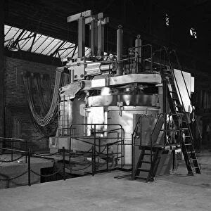Tilghman electric arc furnace, Keyser Ellison steelworks, Sheffield, South Yorkshire, 1964