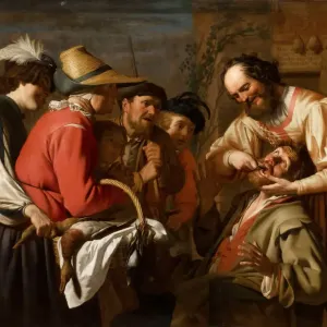 El Extraccionista de Dientes. Artista: Honthorst, Gerrit, van (1590-1656). El Extraccionista de Dientes. Artista: Honthorst, Gerrit, van (1590-1656).