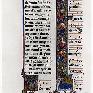 Tree of Jesse in initial letter I, late 13th century